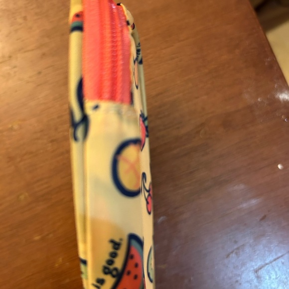 Life Is Good Fruit Print Pouch - Yellow and Orange - Picture 5 of 6